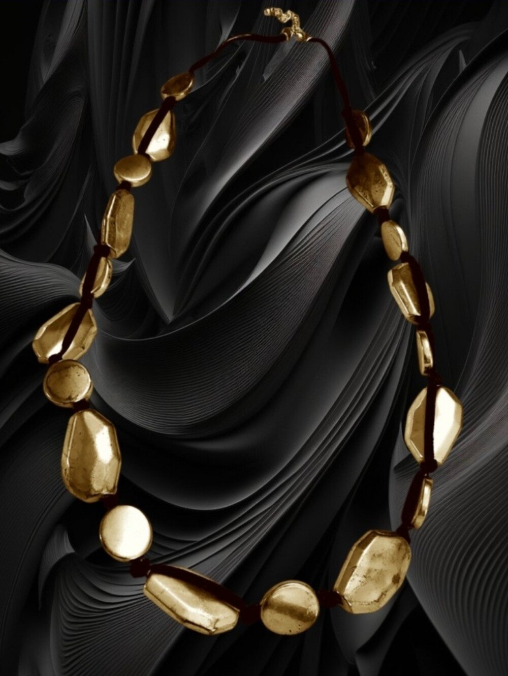 Chico's Vintage Gold Beaded Statement Necklace - Women Jewelry
